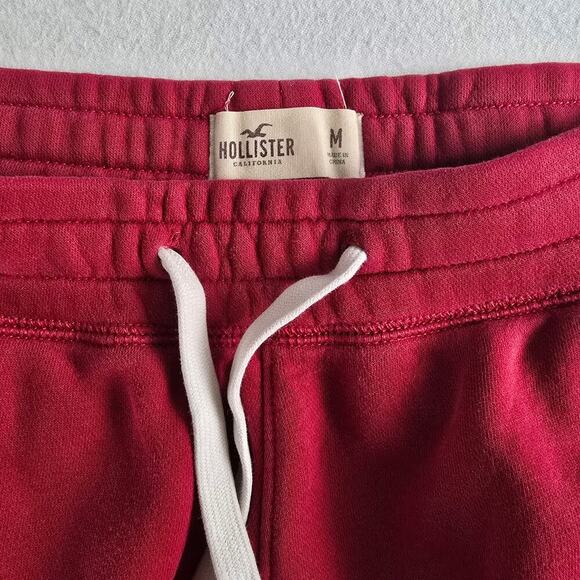 Hollister Women's Spellout Pull On Red Tapered Sweatpants Medium Lounge Y2K‎ - Picture 7 of 11